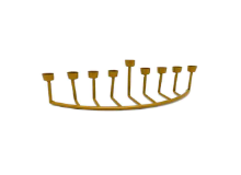 חנוכיה מעוצבת ממתכת - זהב